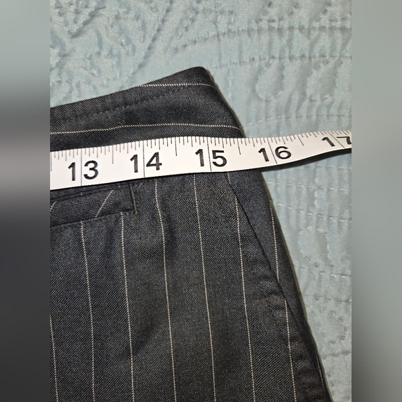 Isaac Mizrahi Women's 4 Wide Leg Pinstripe Pants - Picture 10 of 12